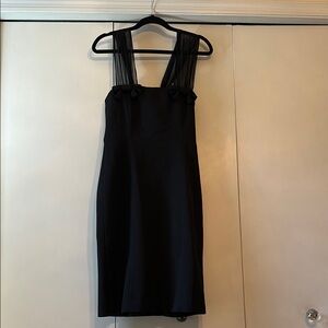 Elegant Black Dress with Sheer Accents